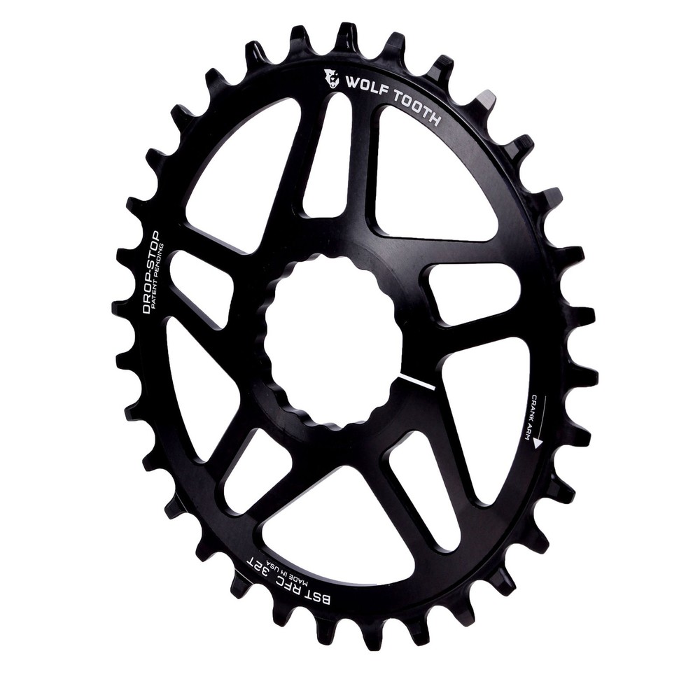 Wolf Tooth Components Powertrac Elliptical Drop-Stop Chainring: 32T for