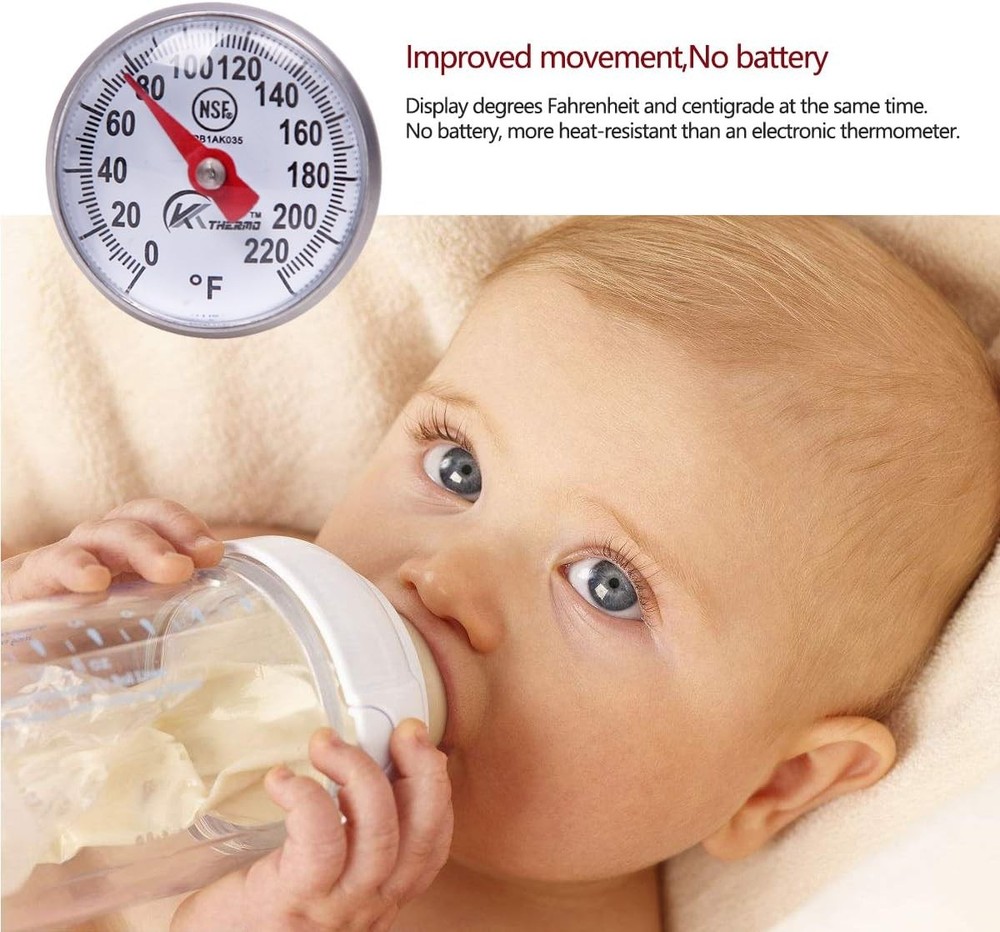 KT THERMO Instant Read 1-Inch Dial 4-PACK, Red, White