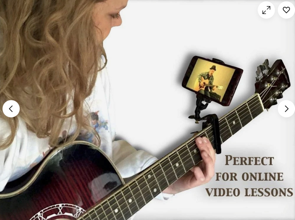 Smartphone Guitar Capo | Android and iPhone Compatible Black or Dark Grey