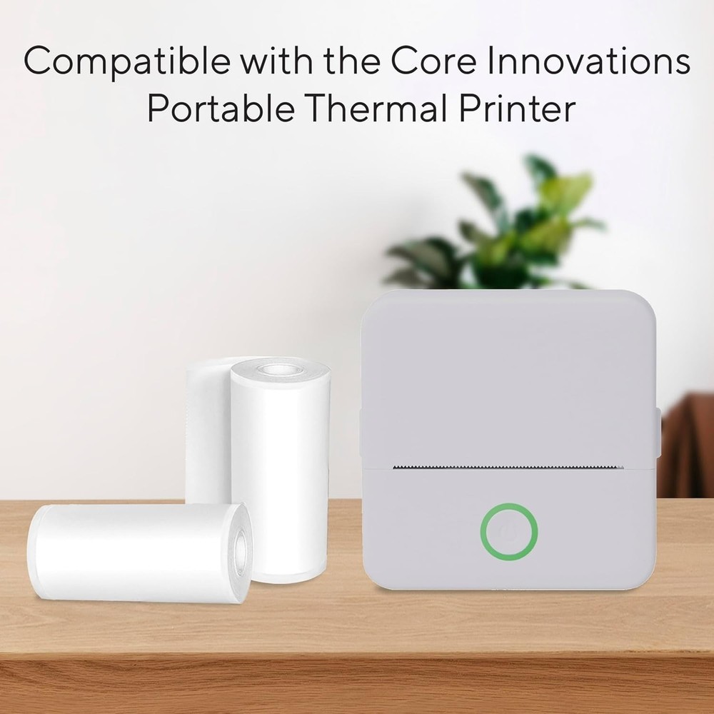 Thermal Printer Paper Bundle - 5-Roll Set: 3 Self-Adhesive & 2 Thermal Rolls