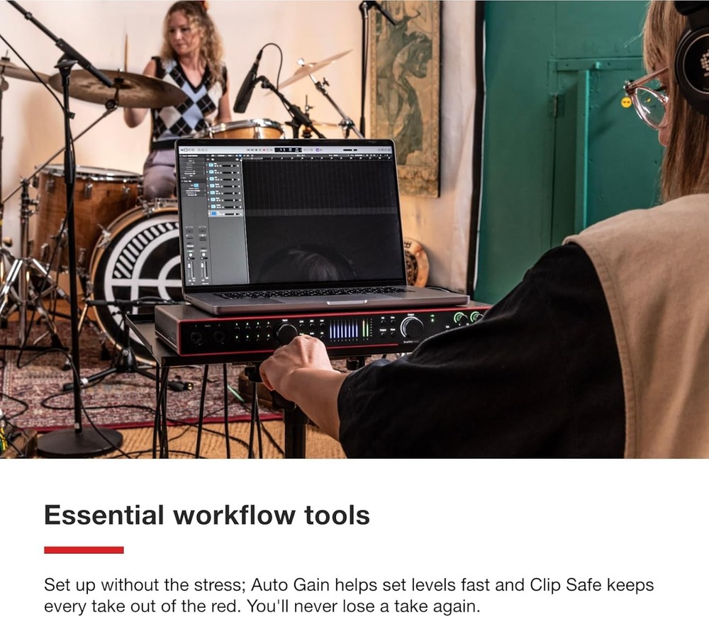 Focusrite Scarlett 18i20 4th Gen USB Audio Interface for Multitrack Recording