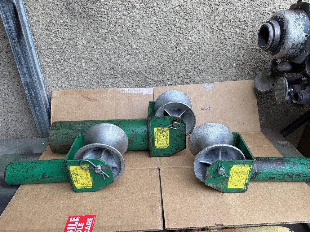 3 Greenlee 441  Cable Feeding Sheave 5” & 3”