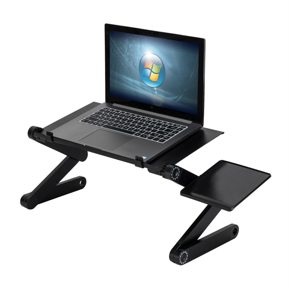 US 360°Adjustable Laptop Table Stand Lap Sofa Bed Tray Foldable PC Notebook Desk