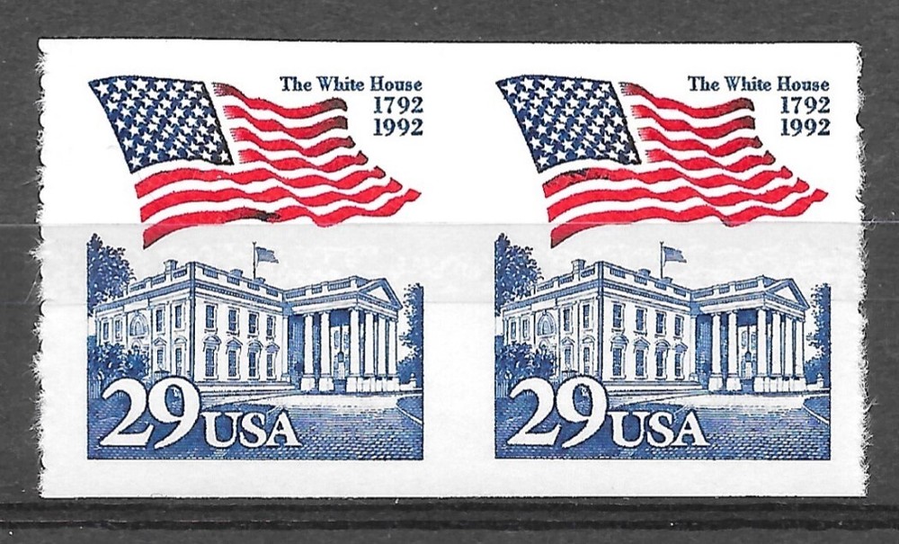Scott #2609 PAIR With BLIND PERFORATIONS-NOT IMPERF BETWEEN, Mint NH