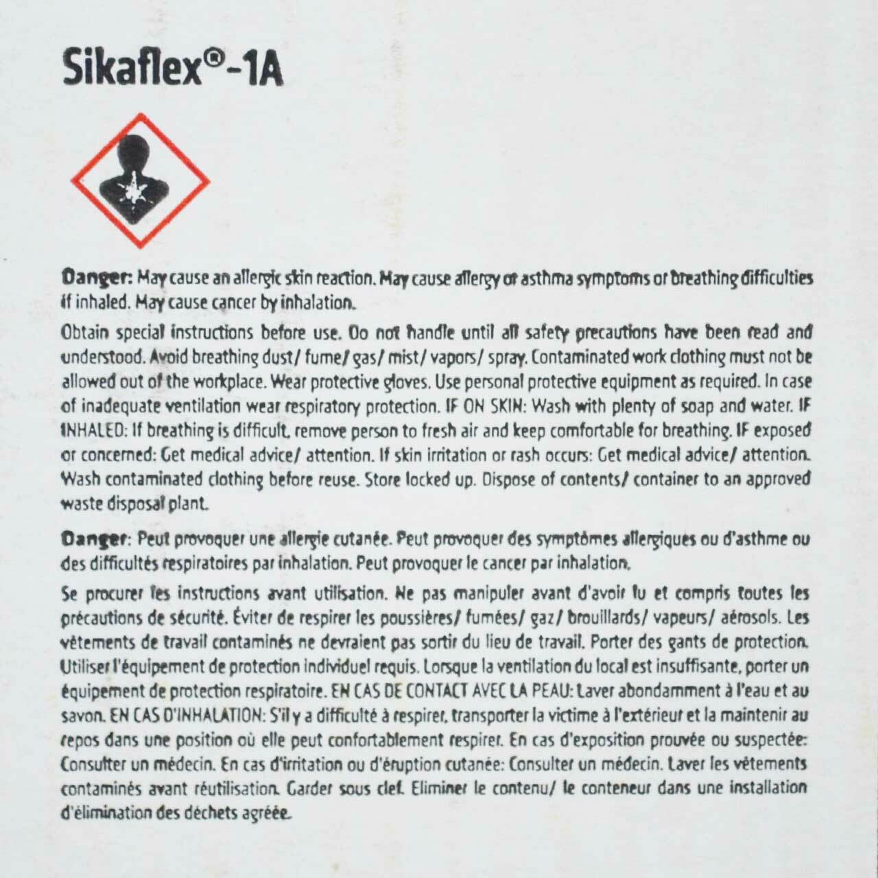 Sikaflex 1A, 20 oz. Sausage Packs, Full Case - 20 Tubes, Aluminum Gray