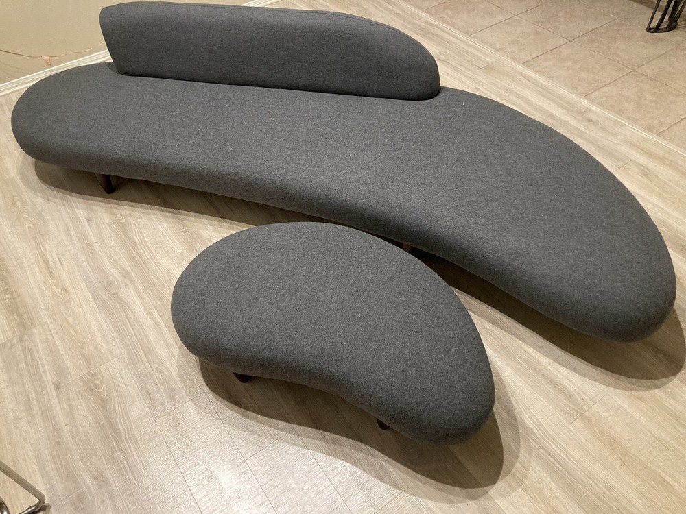 Oblong modern sofa w/ Ottoman