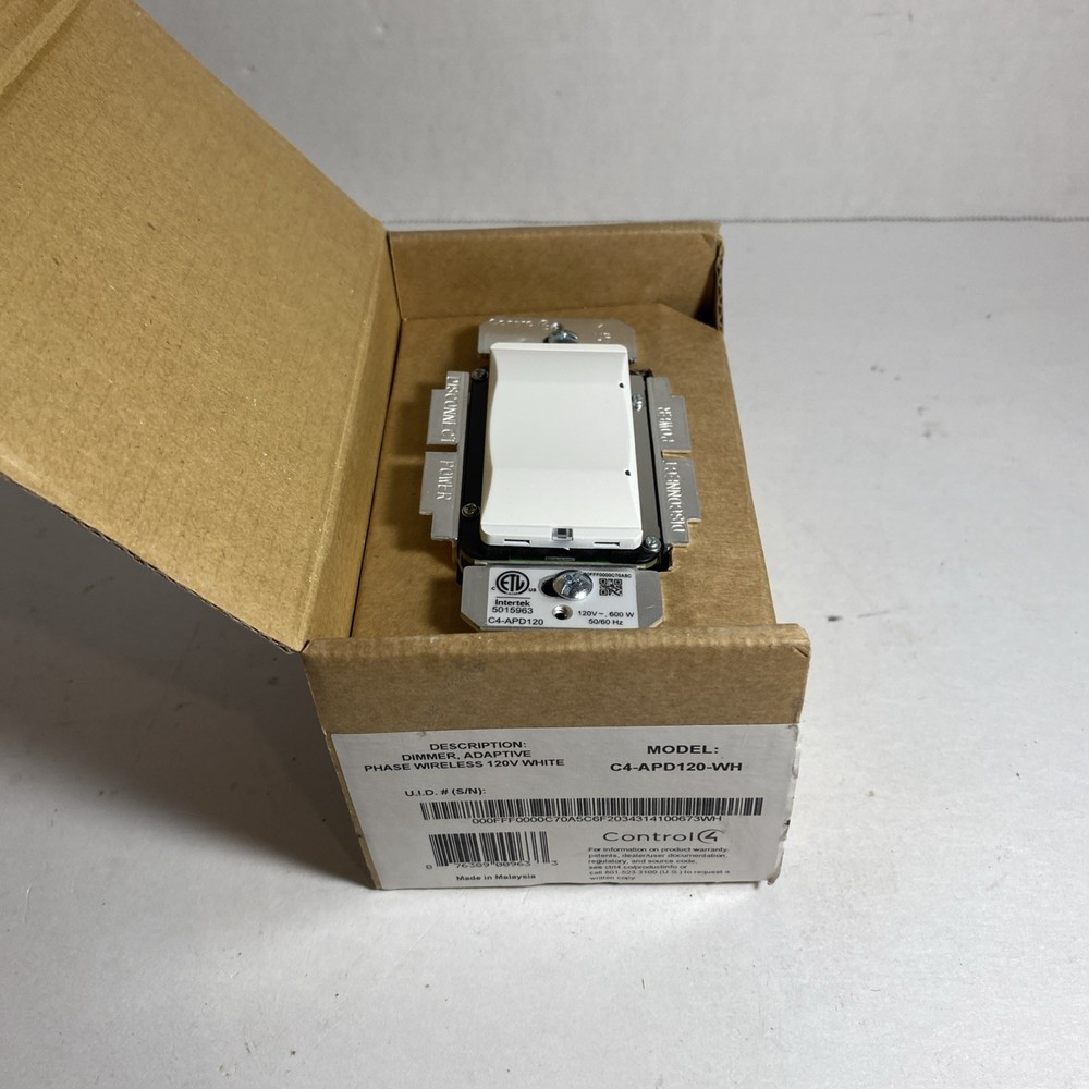 Control4 C4-APD120-WH Wireless Dimmer Adaptive Phase 120V White - New