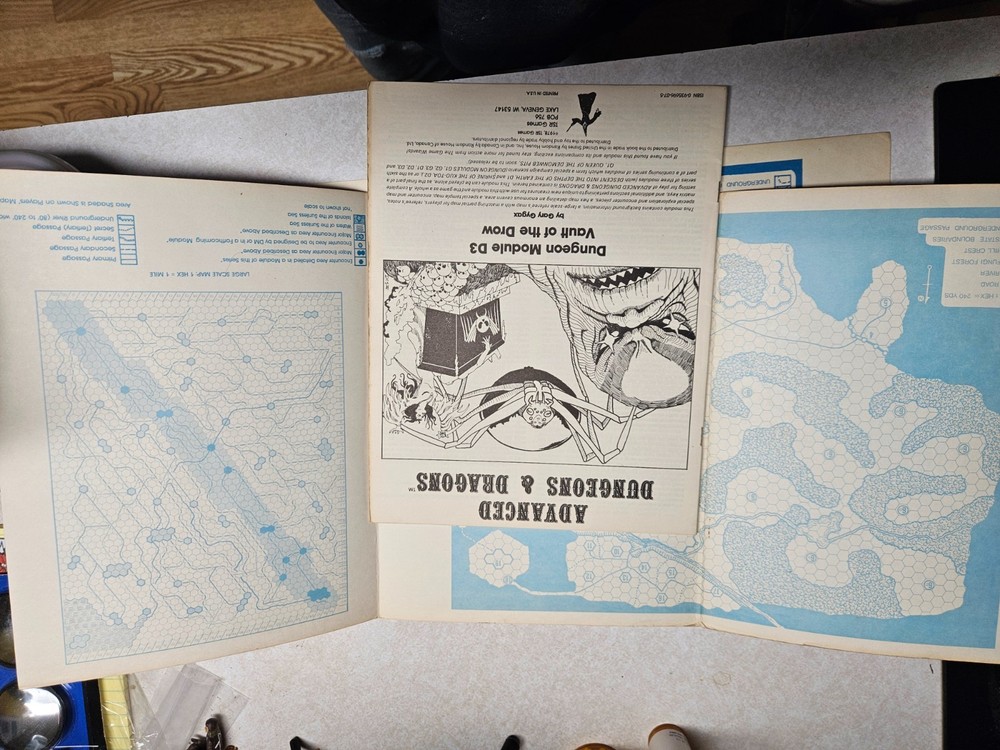 ADVANCED DUNGEONS & DRAGONS DUNGEON MODULE D1 D2 D3 COMPLETE MODULE SET TSR 1978