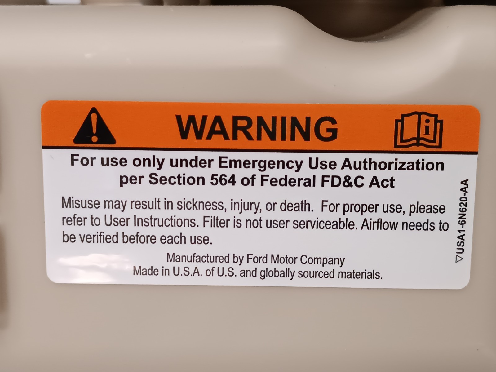 Ford Motor Co. USA1-PAPR-KIT PAPR, Battery, Battery Charger, Hood, NIOSH Filter