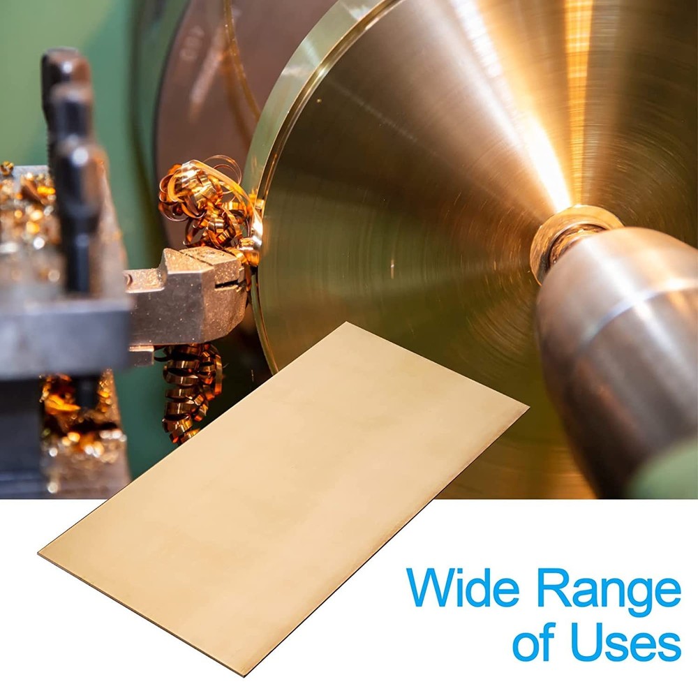 Brass Sheet, Metal Sheets Plates, 12" Length x 6" Width x 0.032" Thick