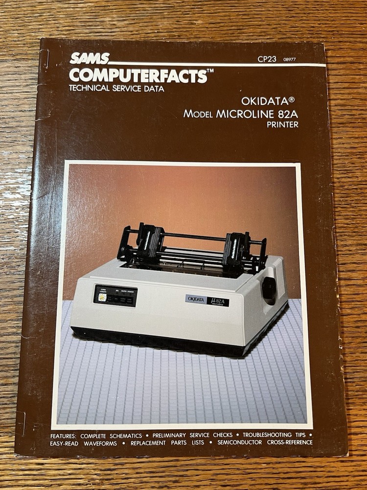 SAMS Computerfacts CP23 Okidata Microline 82A Printer Technical Service Manual