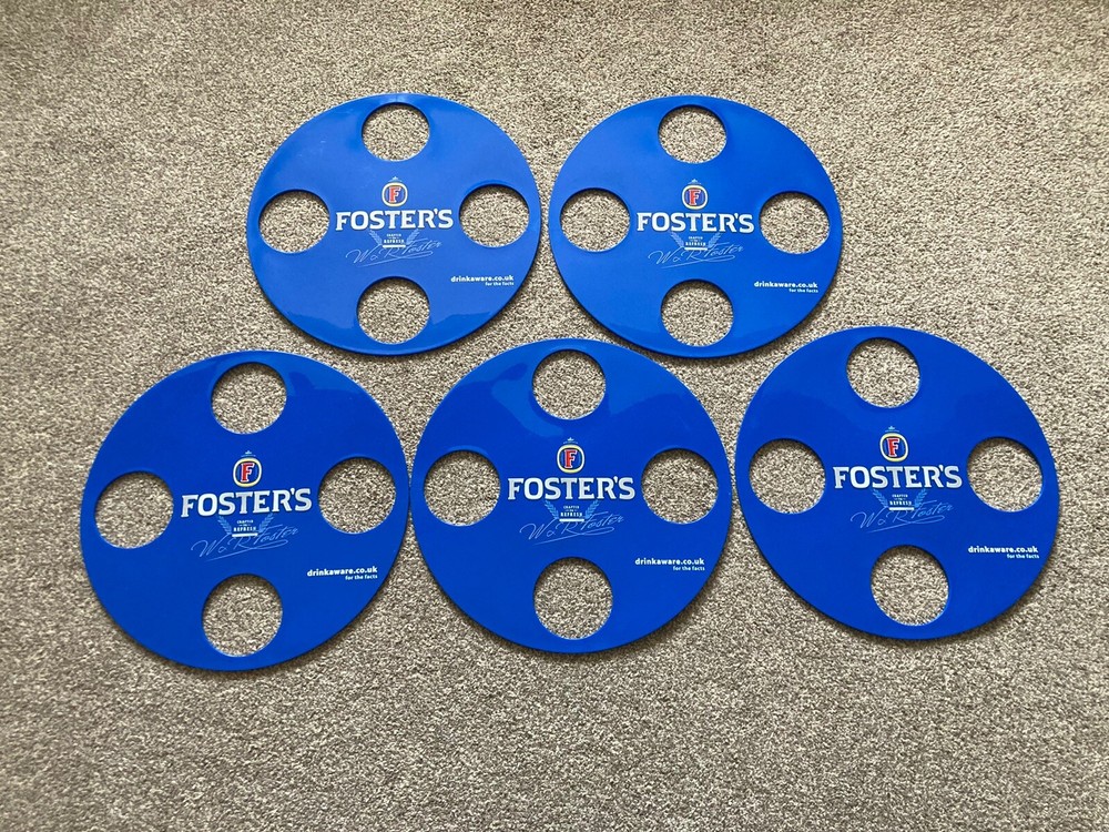 fosters 4 pint plastic beer carrier x 5 NEW