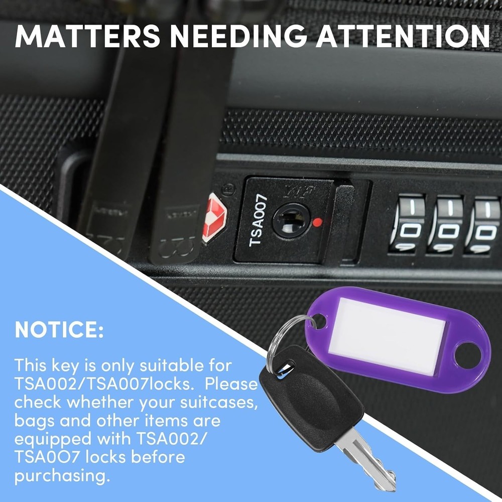 TSA Approved Key Set for Luggage: Emergency Unlocking Solution - Light & Durable