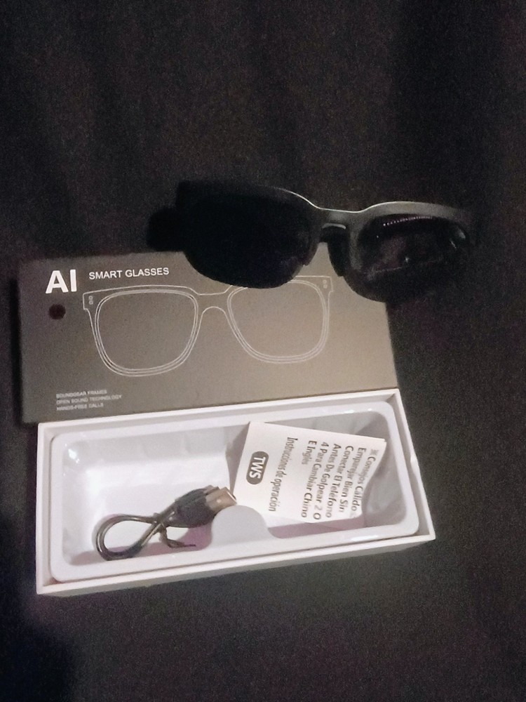 AI Smart Glasses Bluetooth USB Connectivity with Charging Cable Included