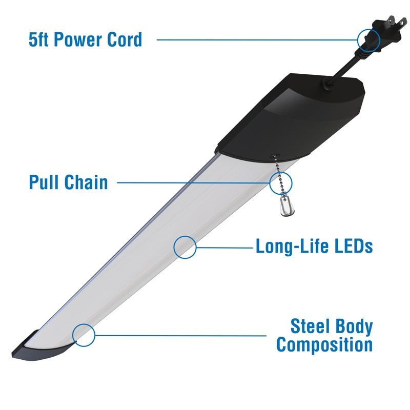 4ft LED Shop Light Linkable 5500 Lumens Energy Efficient Garage Workshop Light