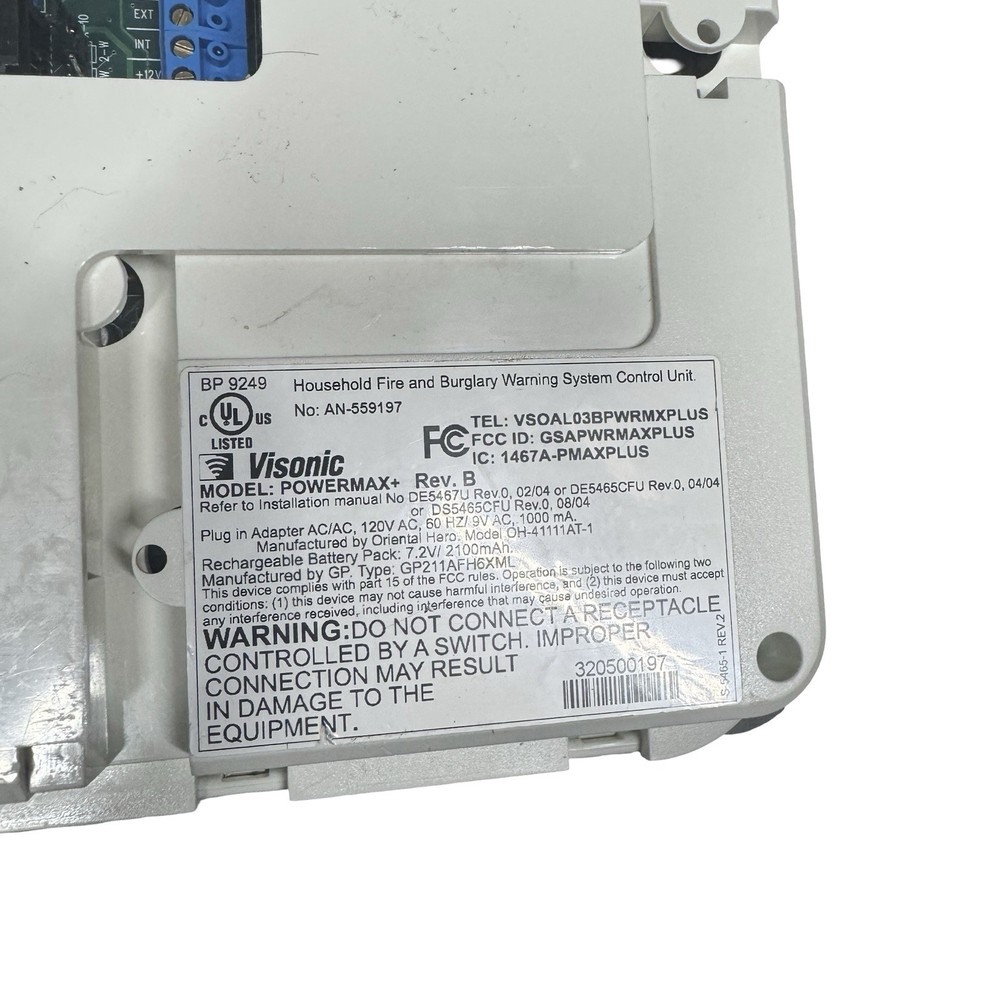 Visonic PowerMax+ Wireless Home Management Main control only