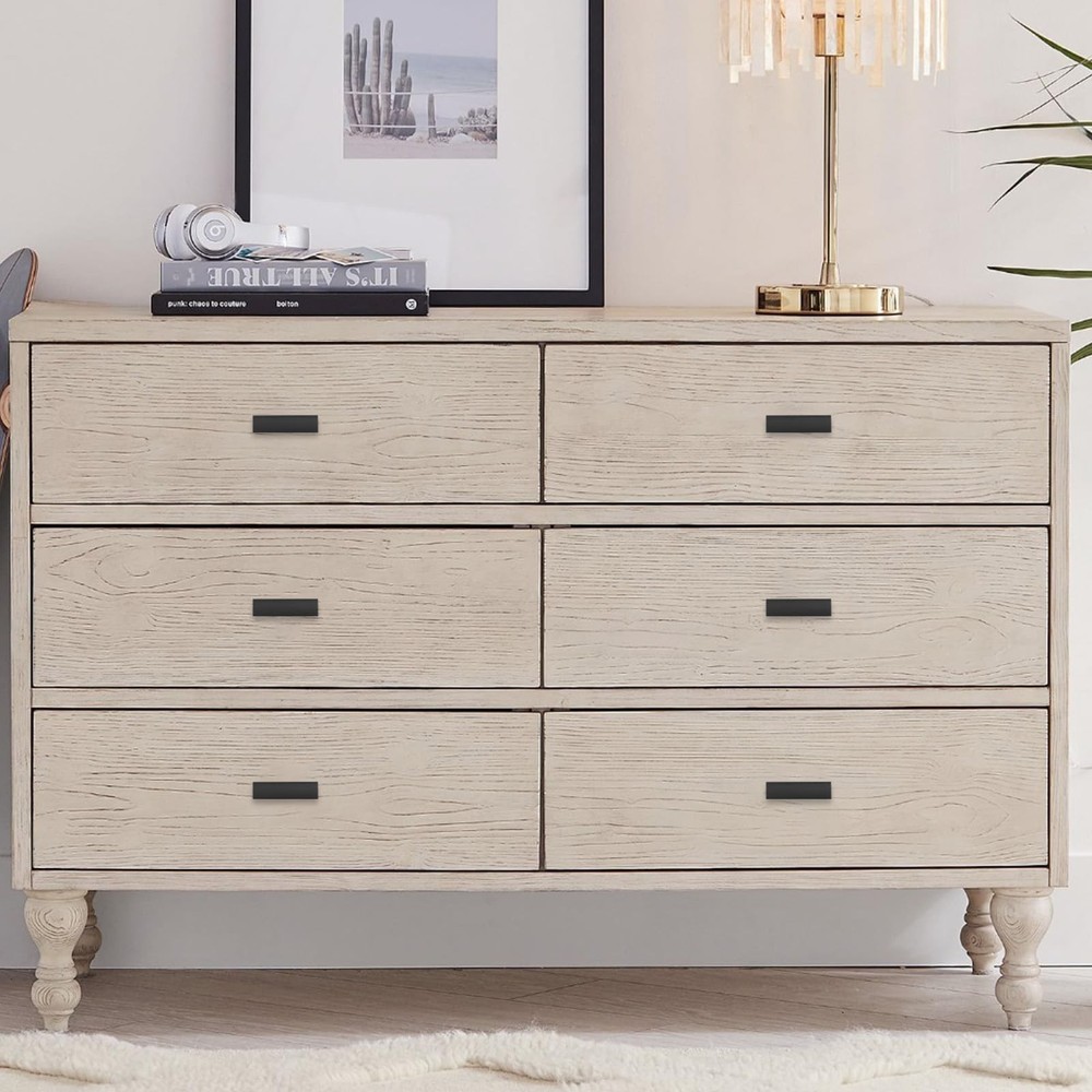 2 PCS Matte Black Kitchen Cabinet Knobs Solid Drawer Knob Cupboard Hardware