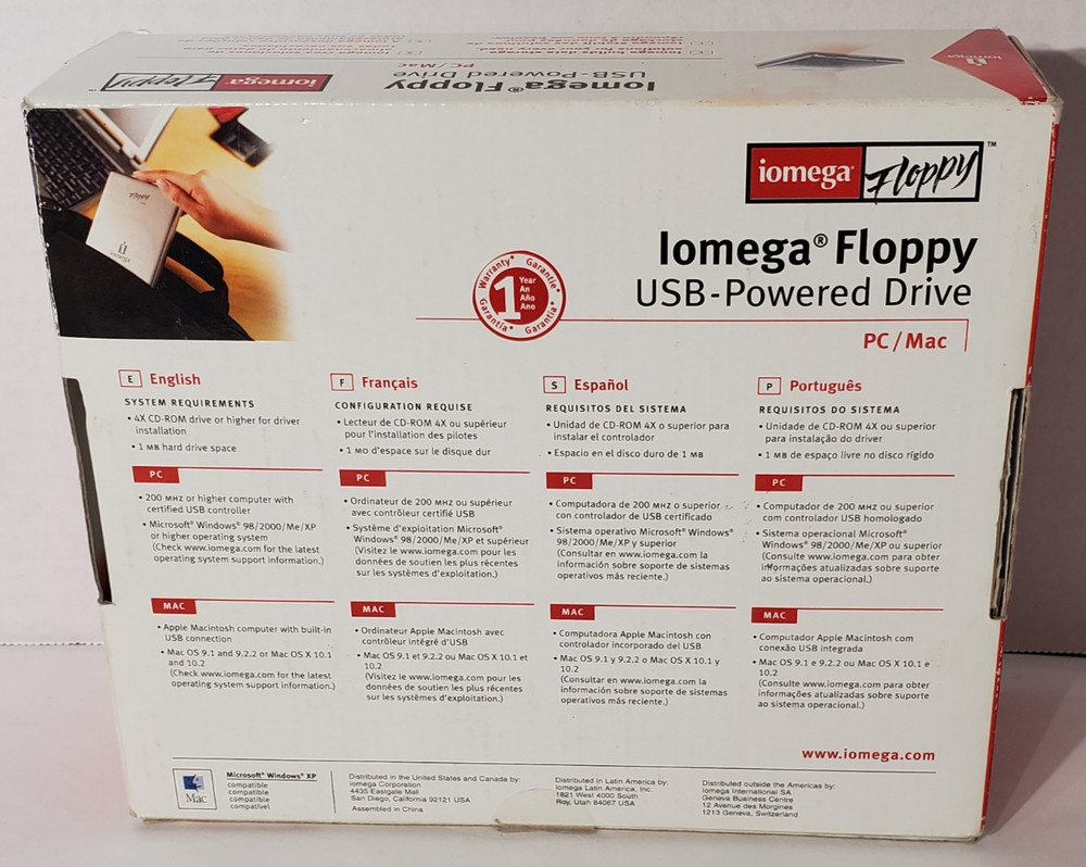 Iomega Floppy - External USB Powered Drive - PC & Mac