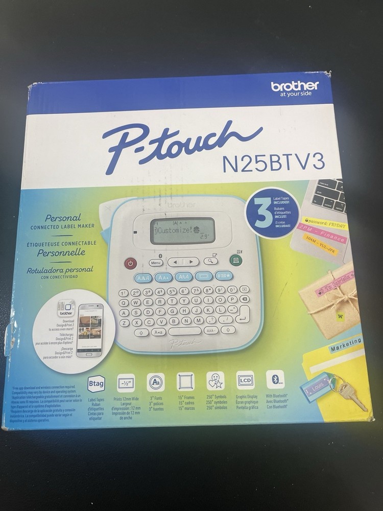 P-Touch PT-N25BTV3 Personal Connected Label Maker, Bluetooth