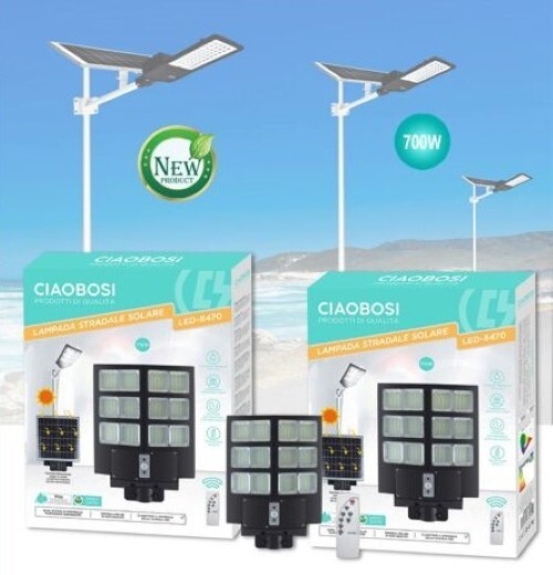 LED Street Light 700-900-1200W Solar Panel Twilight Sensor