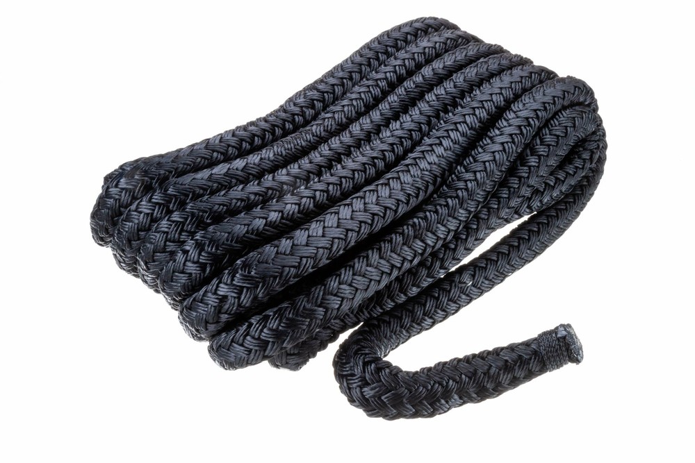 SEACHOICE Double-Braid Nylon Dock Line 3/8" x 20' 40271 Black