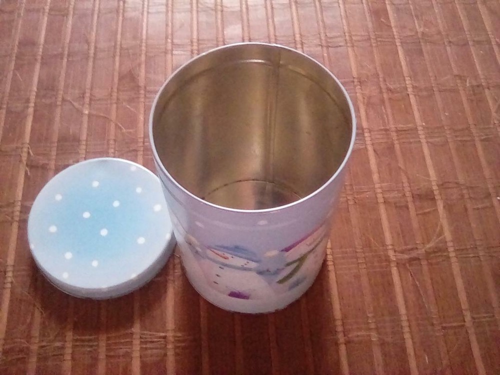 Snowman Christmas Tin