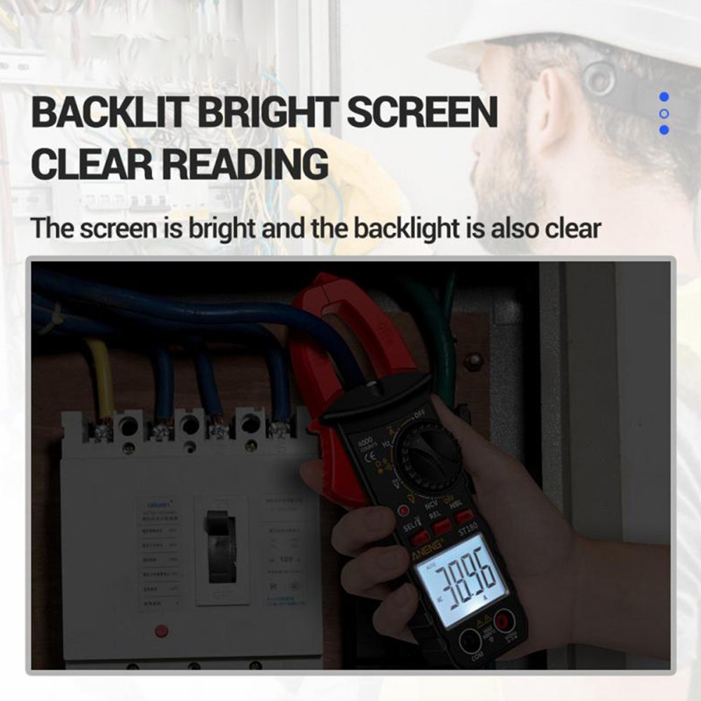 Digital Multimeter Tester AC DC Volt Ohm Amp Clamp Meter Auto Range LCD Handheld