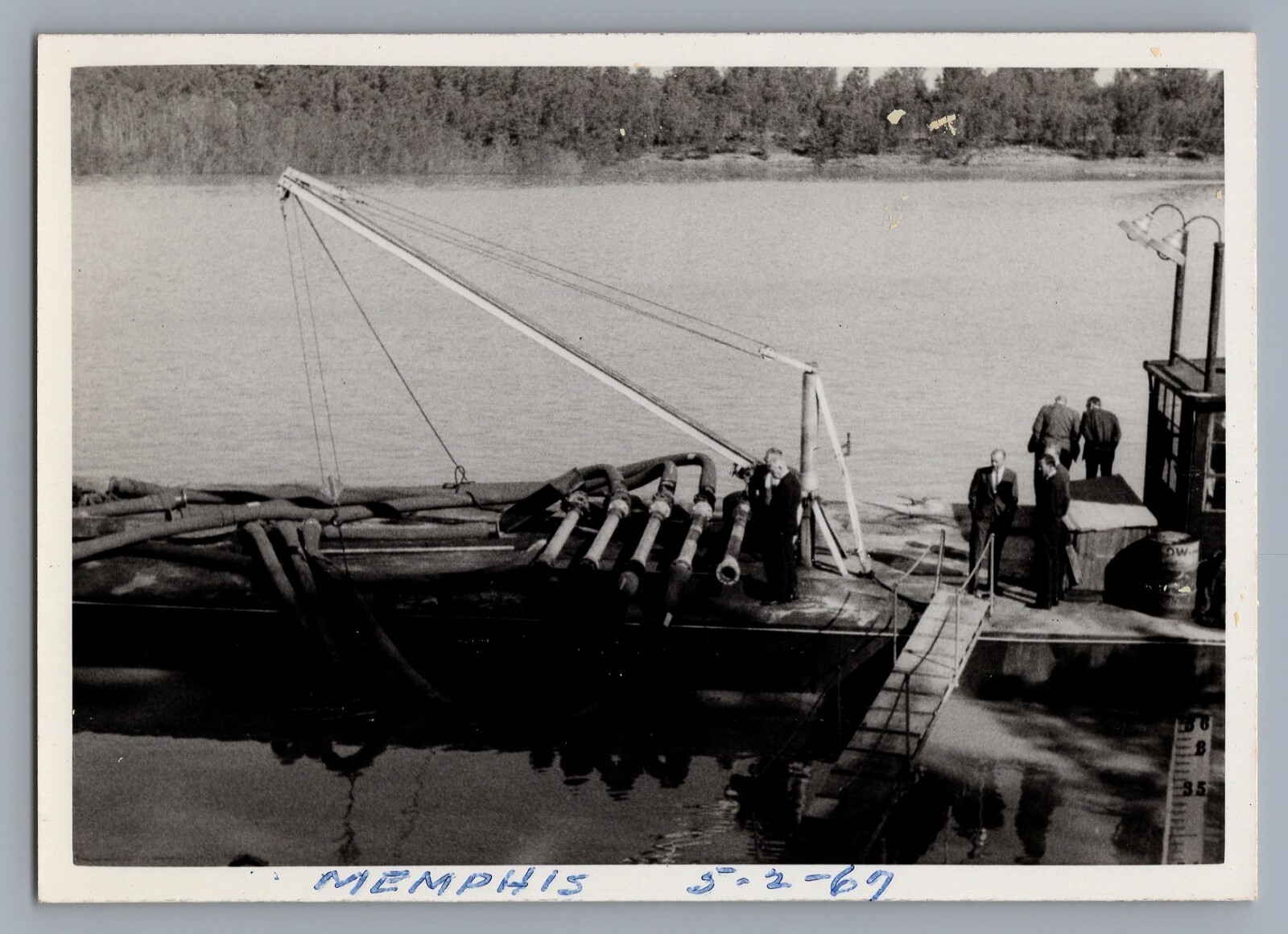 1967 Gulf Oil & Gas Vintage 4.25 x 3" Photo Pipeline Memphis, Tennessee  9384