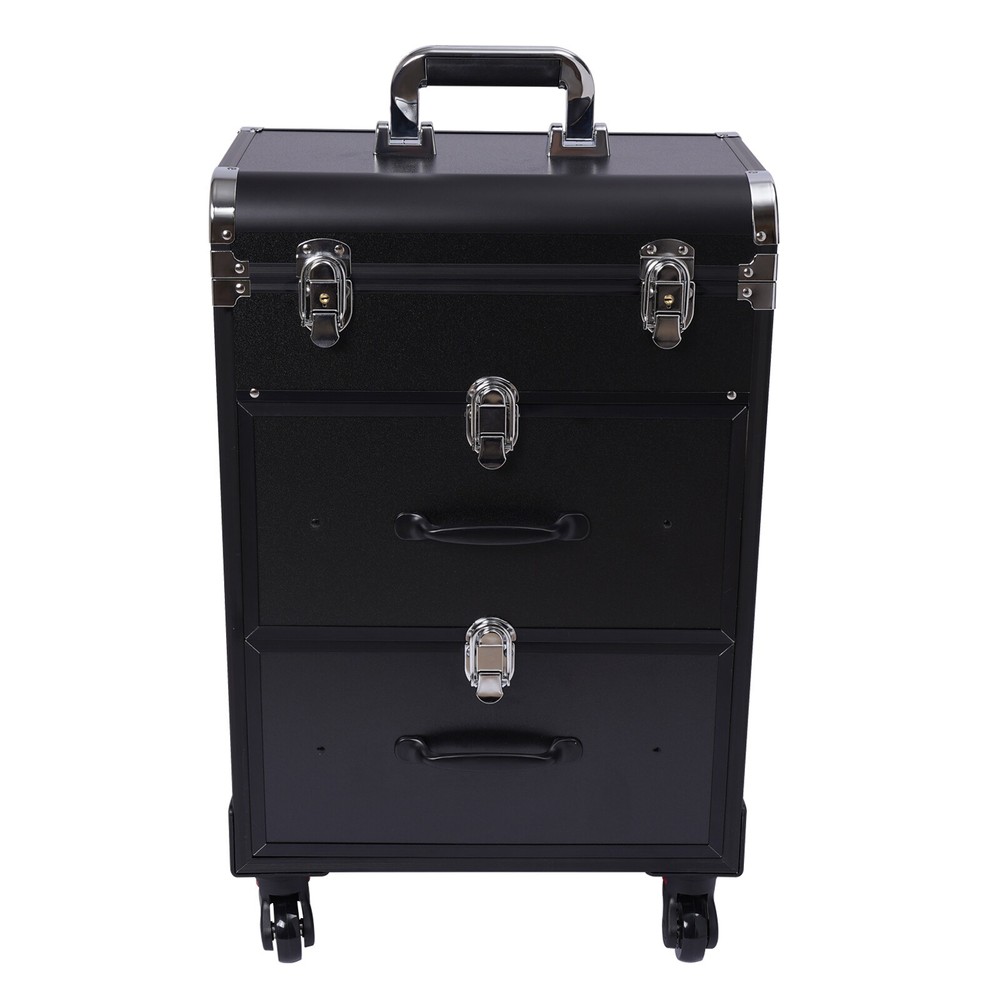 Professional Rolling Makeup Train Case Cosmetic Trolley Makeup Storage Organizer
