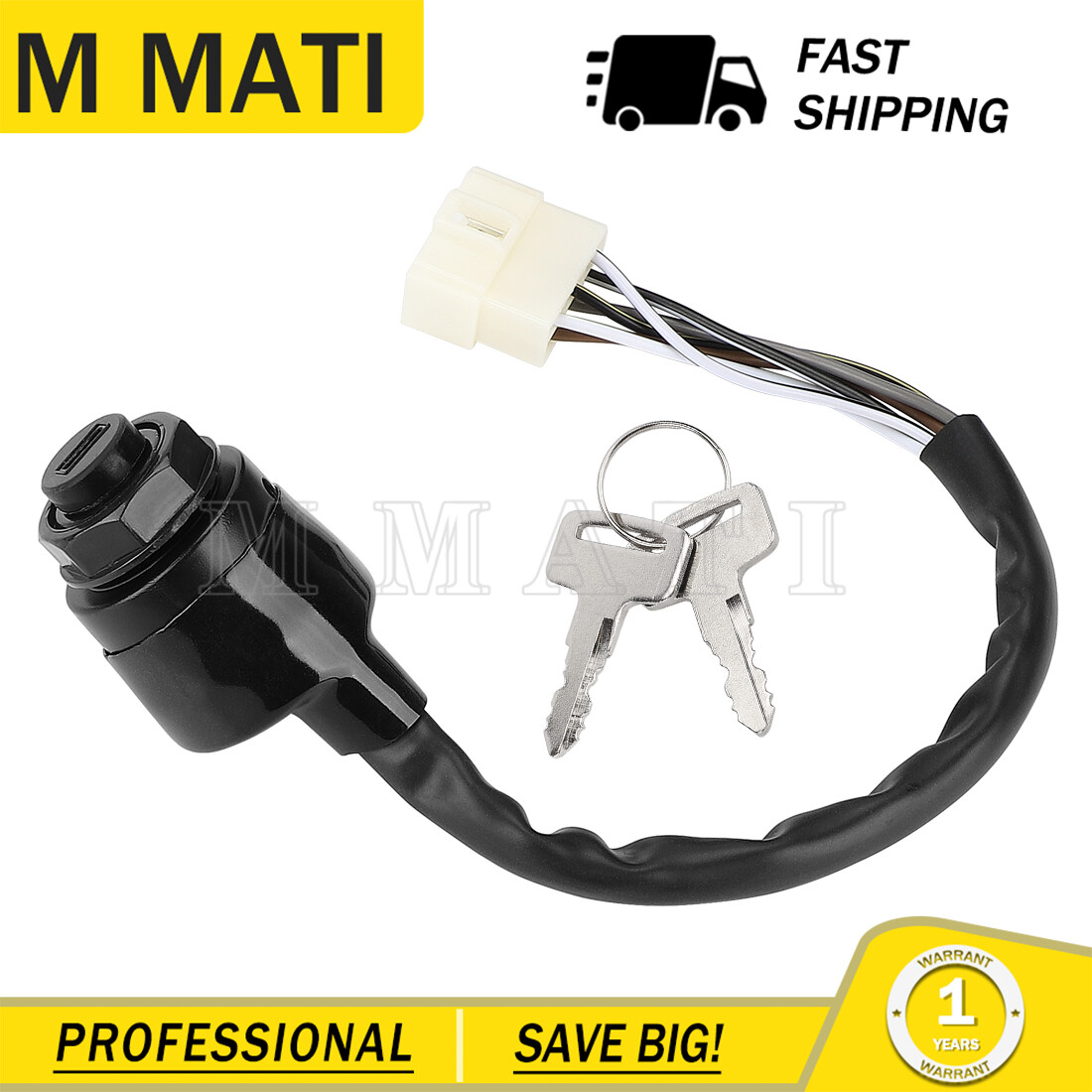 Ignition Switch & Key For Kawasaki Mule 500 550 2500 2510 2520 2010 2020 2030