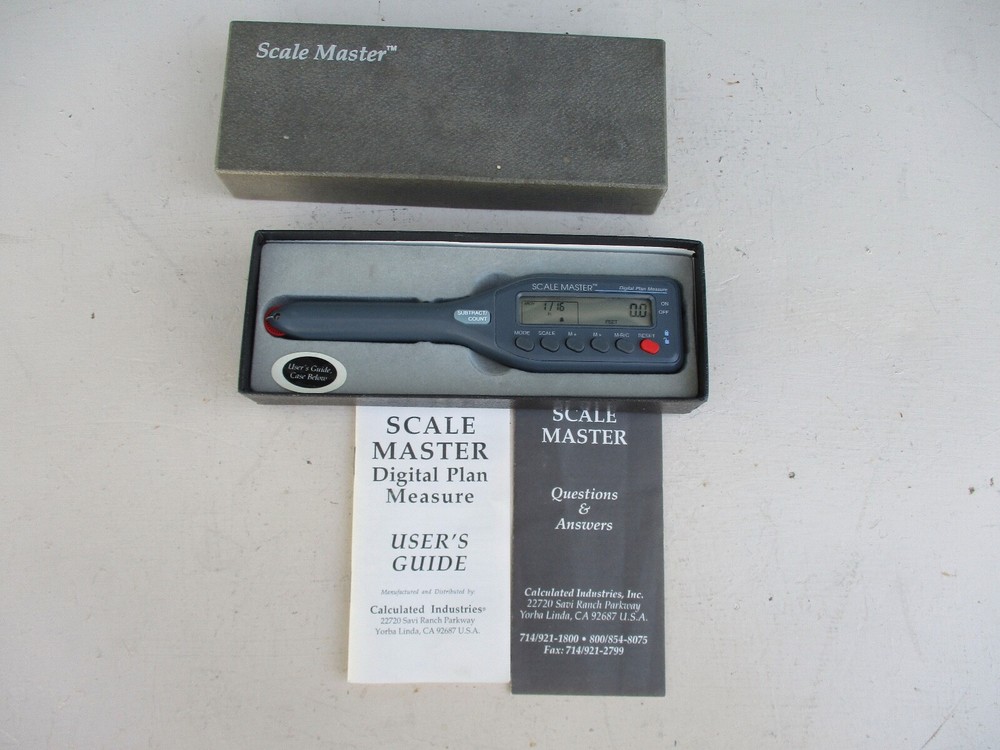 Calculated Industries Scale Master Digital Plan Measure w/Manual & Original Box