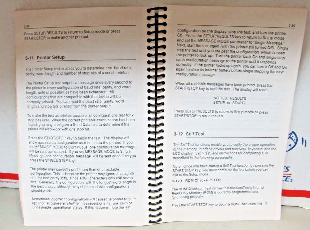 Datacom Technologies Inc. - Data Tool 5500 Owner's Manual 11624-REV B