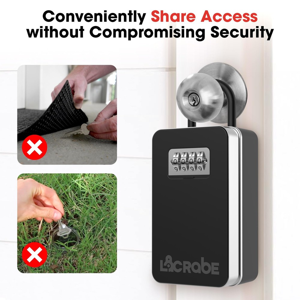 Key Lock Box, Secure lock box for keys with code for Indoor and Outdoor Use, ...