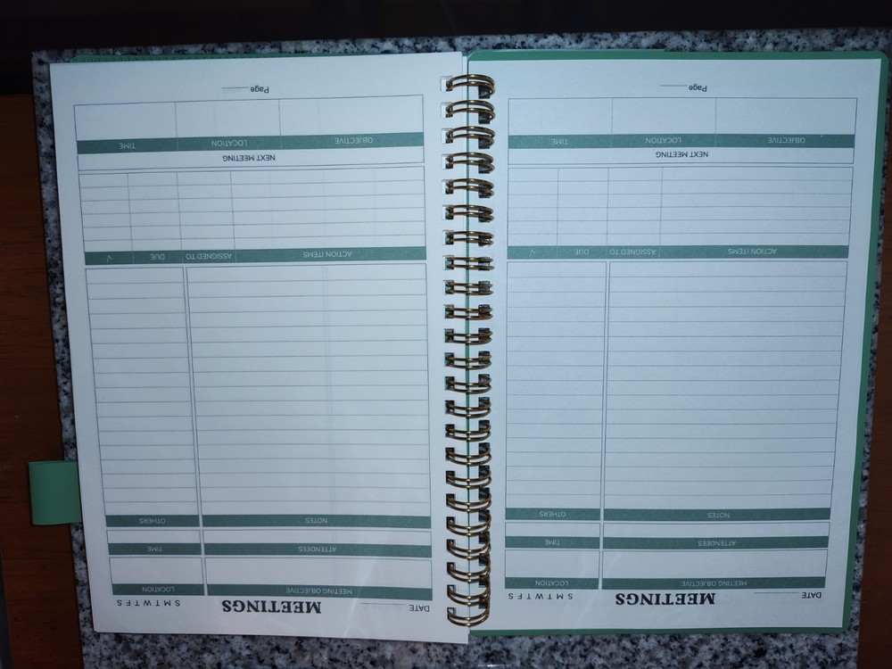 Alltree Meeting Notebook For Work. Project Planner Notebook. New In Plastic.
