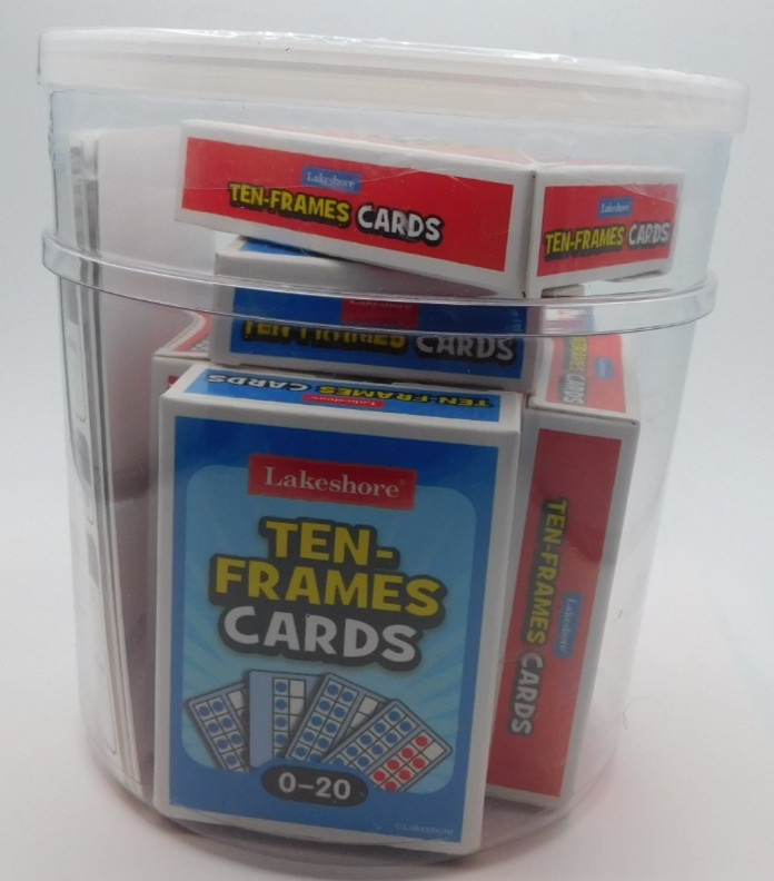SEALED - LAKESHORE LEARNING TEN-FRAMES CARDS DD144 - 8 CARDS DECKS 2016