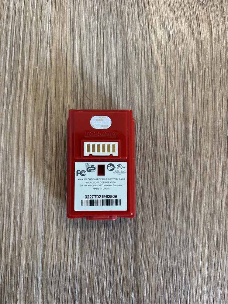 OEM Microsoft Rechargeable Battery Pack Red  Xbox 360Battery Only UNTESTED