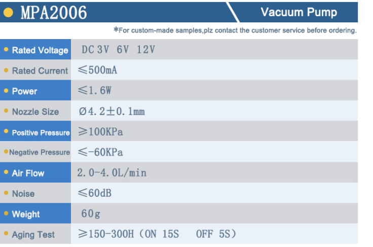 6V MPA2006 4L vacuum High-power Small Mini Micro Air Pump Aquarium Air Vacuum