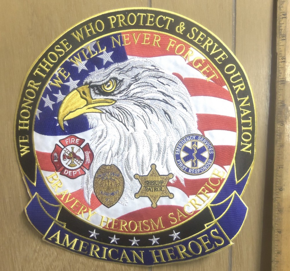 American Heroes – Emergency Services – Embroidered Back Patch