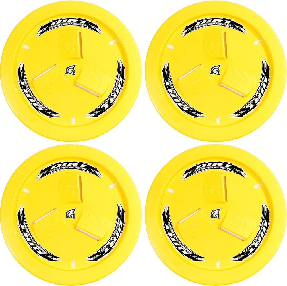 Dirt Defender Vented Wheel Covers Yellow 4 Pack