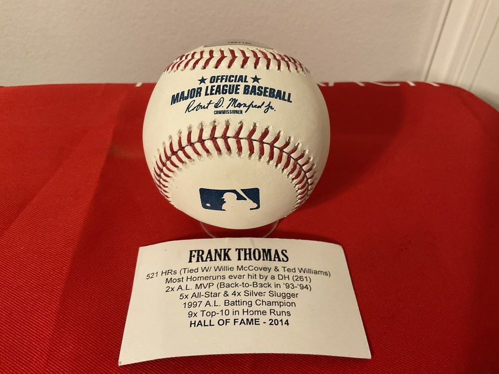 FRANK THOMAS SNOW WHITE SIGNED OML BASEBALL WITH #35 TRISTAR AUTHENTICATION