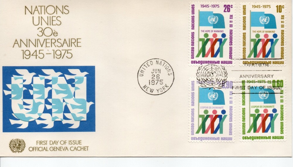 United Nations First Day of Issue 30th Anniversary