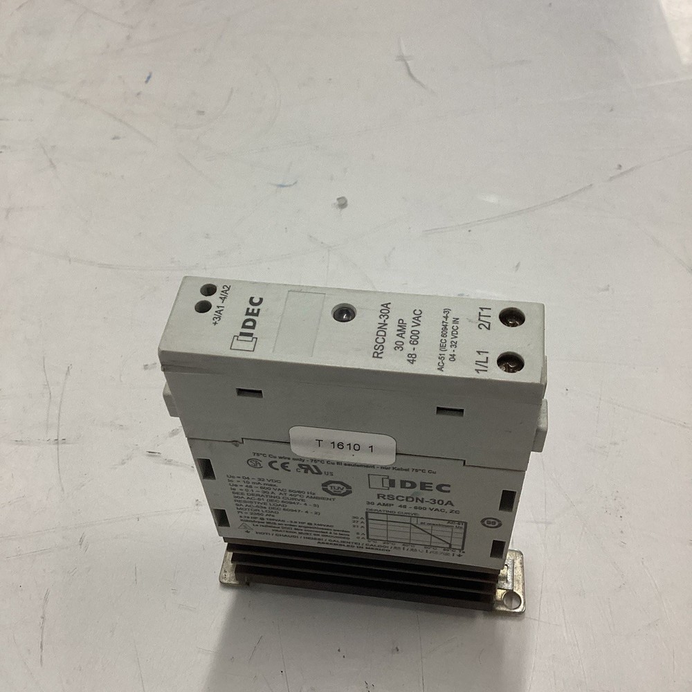 IDEC RSCDN-30A Solid State Relay 30AMP 48–600VAC N-599