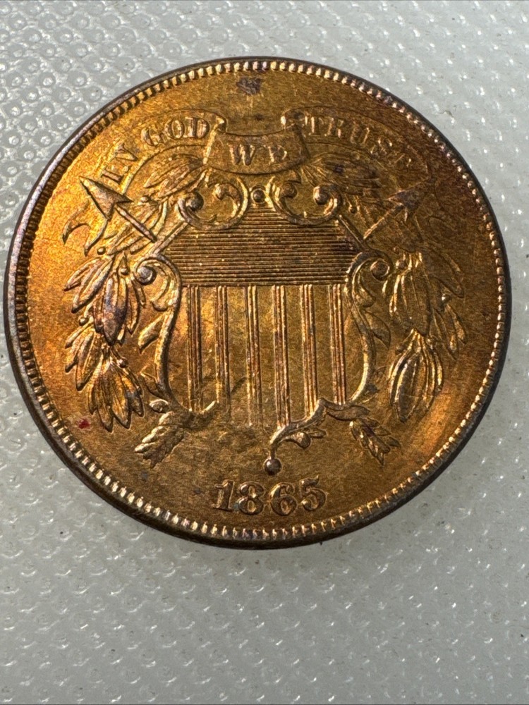 1865 2 cent piece FH