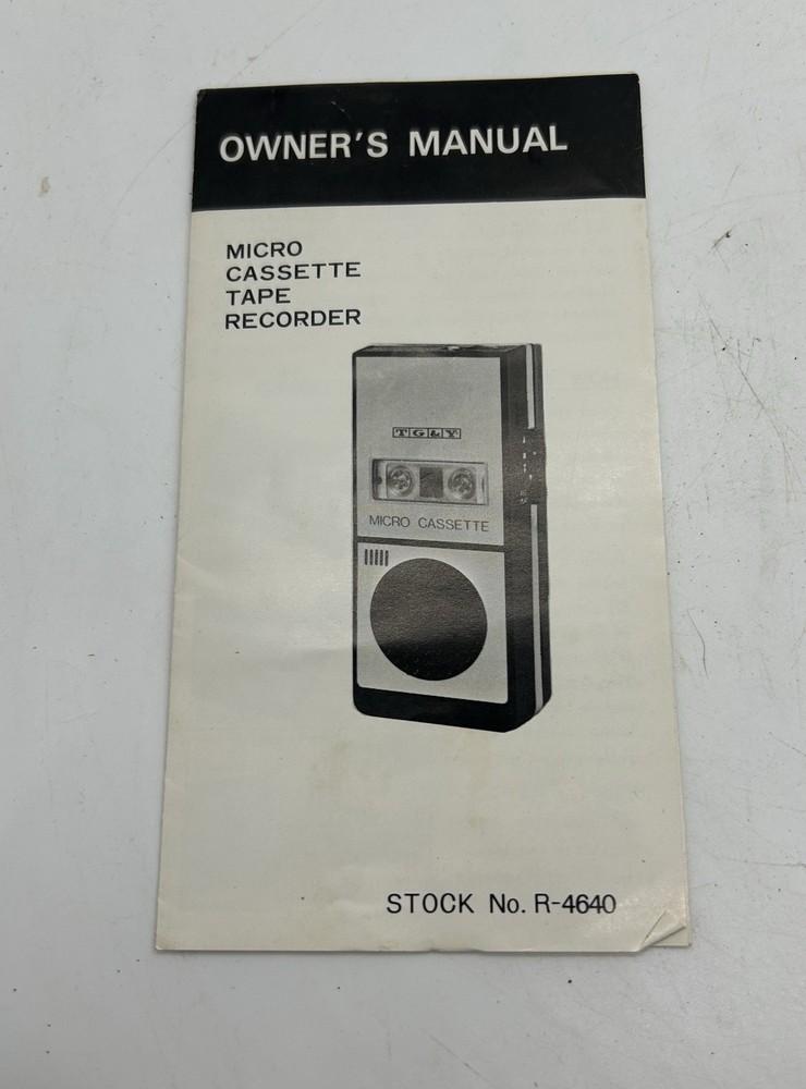 TG&Y micro cassette tape recorder