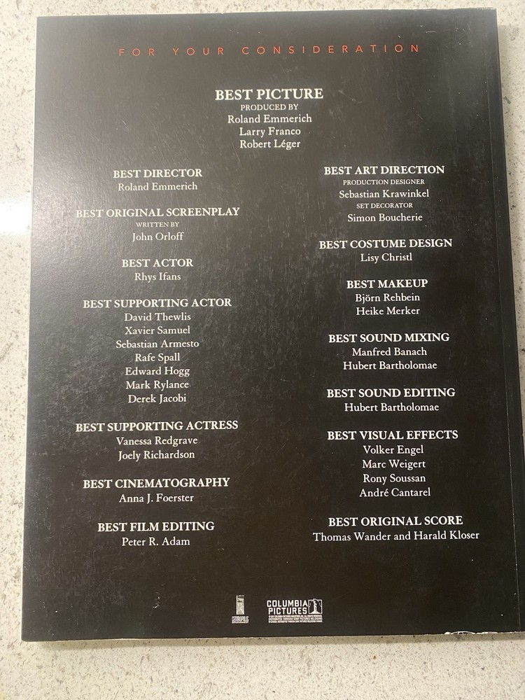 For Your Consideration Original Movie Script