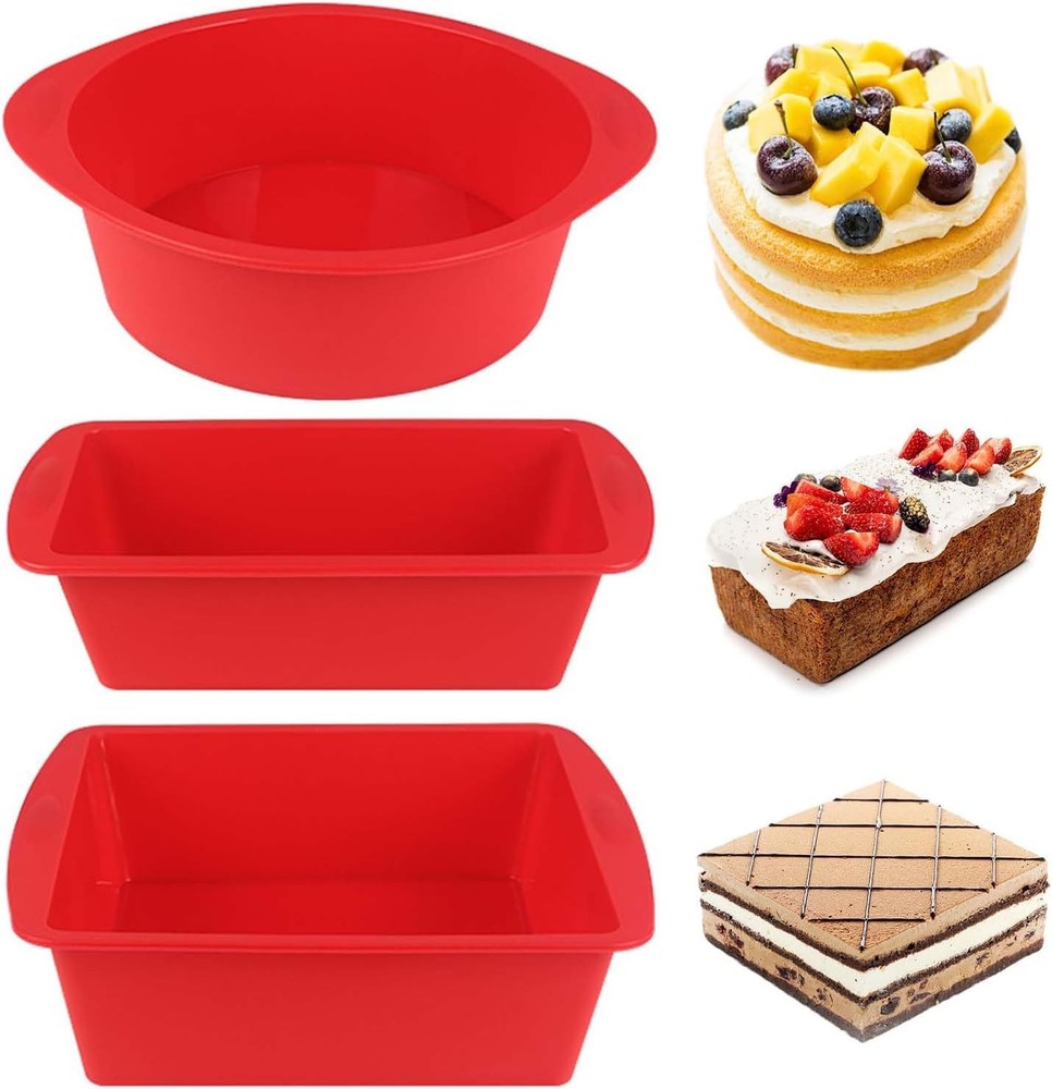 Silicone Baking Pans Sets Nonstick Silicone Bakeware Set W/ Bread Loaf Pan