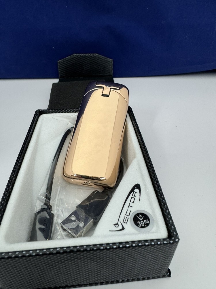 Vector ELECTRON - Arc "Flame" Sensor Ignition Cigar Lighter - Rose Gold - New