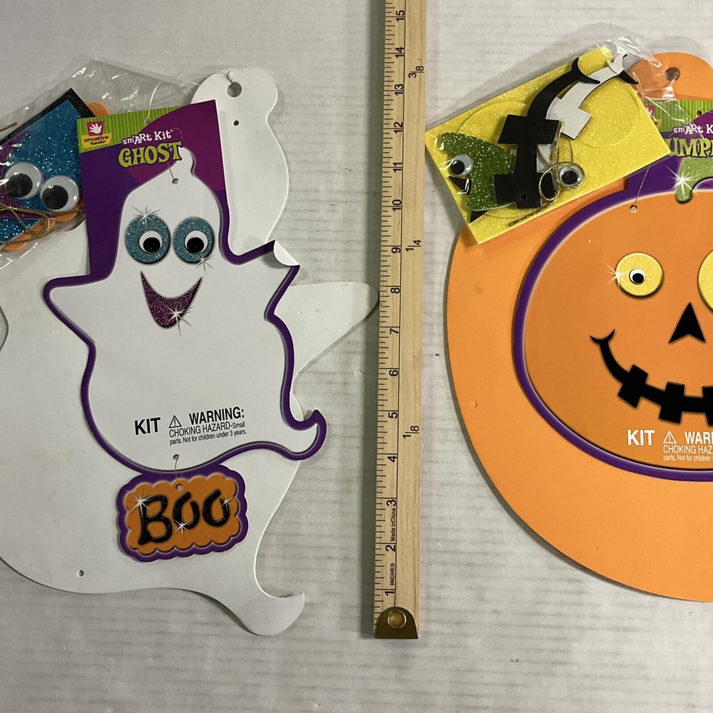 Fibre Craft Creative Hands smArt Kit Make a Pumpkin Ghost 2007 NOS