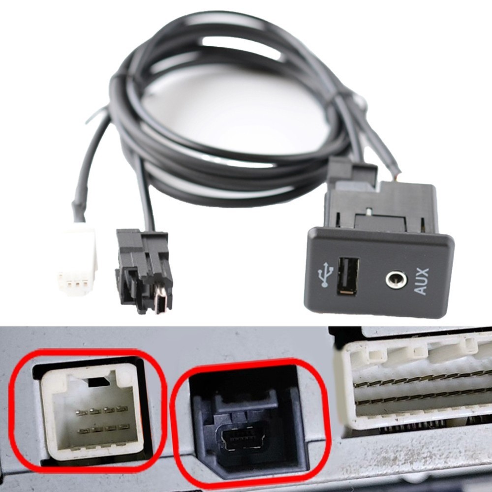 For Nissan AUX Interface with 8Pin Cable Compatible with 2013 2019 Models