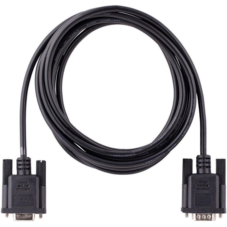 StarTech 9FMNM3MRS232CABLE 3m DB9 Serial Null Modem Cable Black
